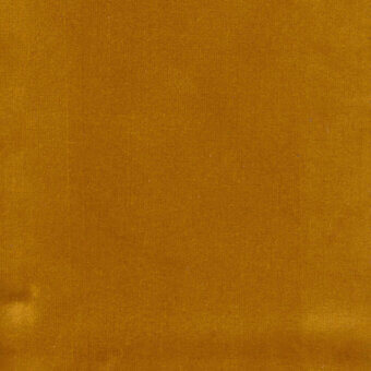 Golden-yellow velvet fabric texture with a dense, plush nap and matte finish; label details “turri > fabric cat. b > 726 e” visible.
